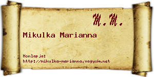 Mikulka Marianna névjegykártya
